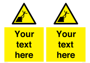 Custom Warning unstable cliff edge